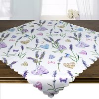 Delindo Lifestyle Mitteldecke "LAVENDEL + HERZ", Strukturgewebe, bedruckt Delindo Lifestyle Mitteldecke "LAVENDEL + HERZ", Strukturgewebe, bedruckt von Delindo Lifestyle