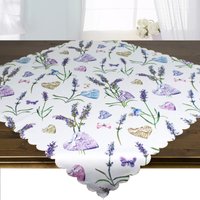 Delindo Lifestyle Mitteldecke "LAVENDEL + HERZ" Strukturgewebe, bedruckt von Delindo Lifestyle