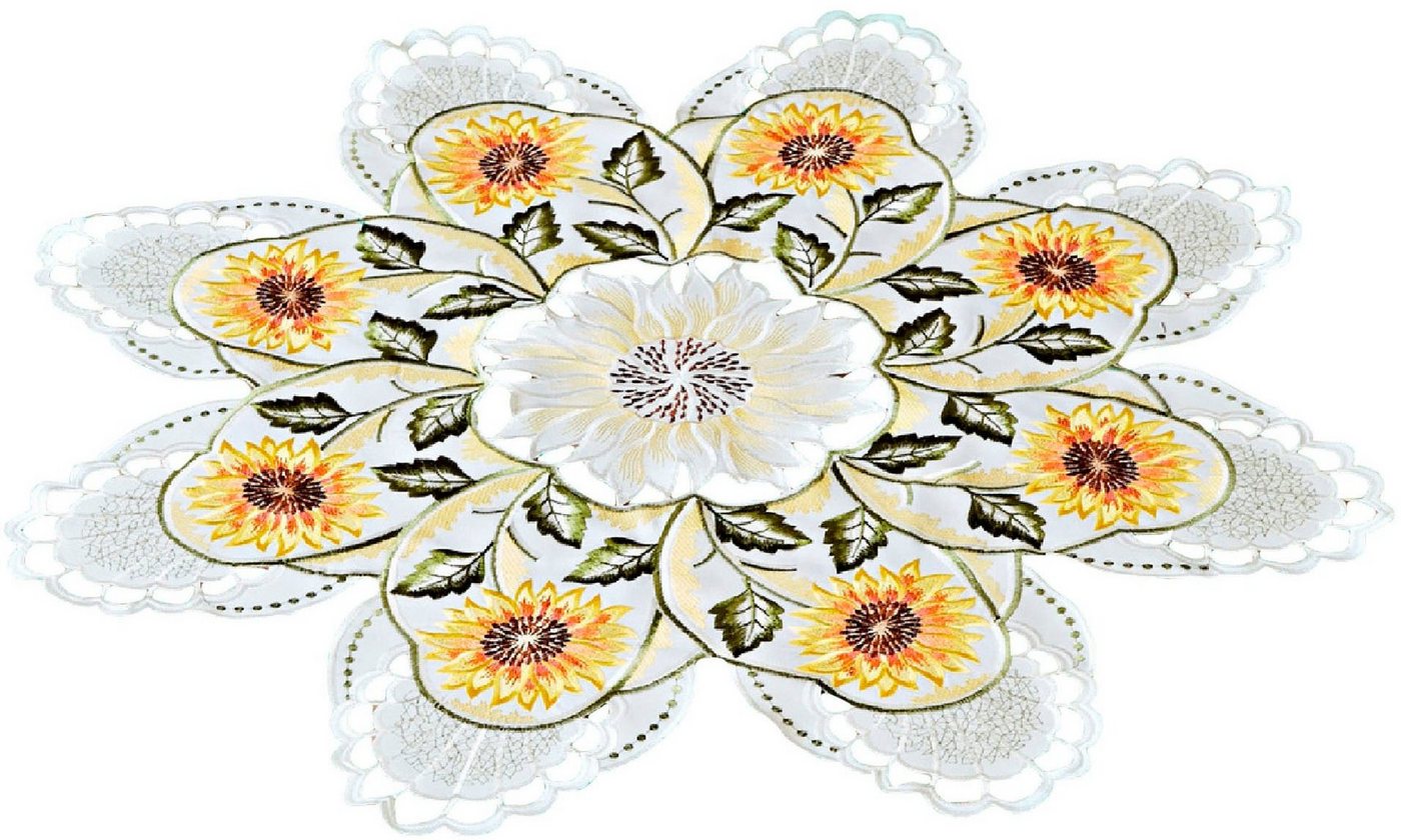 Delindo Lifestyle Mitteldecke Sonnenblumen (1-tlg), mit Digitaldruck von Delindo Lifestyle