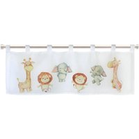 Delindo Lifestyle Scheibengardine "Kinderzoo" Schlaufen 1 Stk. tlg. mit Schlaufenaufhängung für die Küche von Delindo Lifestyle