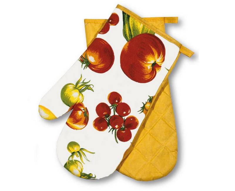 Delindo Lifestyle Topfhandschuhe und Topflappen, Ofenhandschuhe, (2-tlg), Hitzebeständig bis 250 °C für maximal 15 Sekunden von Delindo Lifestyle