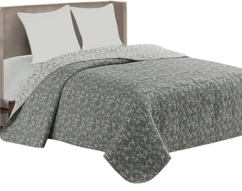 Delindo Lifestyle Tagesdecke Ornamente, Bettüberwurf für Doppelbett, gesteppt von Delindo Lifestyle