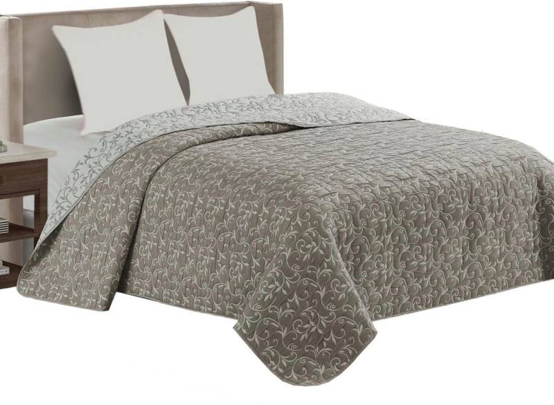 Delindo Lifestyle Tagesdecke Ornamente, beidseitig verwendbar, für Doppelbetten von Delindo Lifestyle