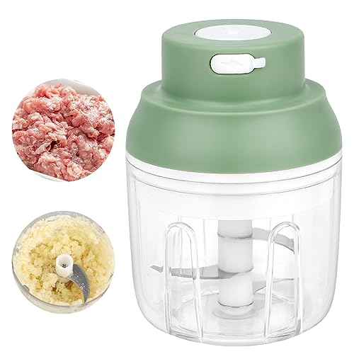 Zwiebelschneider Elektrisch,250ml Zwiebel Zerkleinerer,Multizerkleinerer Gemüseschneider,Küche Elektrisch Zwiebelhacker,Onion Chopper,Universalzerkleinerer für Zwiebeln Gemüse, Obst, Nüsse von Delisouls