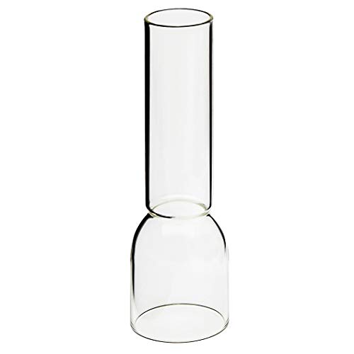DELITE Glaszylinder 8''' transparent, unterer Durchmesser außen 35,7 mm, innen 32,2 mm, oberer Durchmesser außen 27,8 mm, Höhe 170 mm, für Petroleumlampen von DELITE