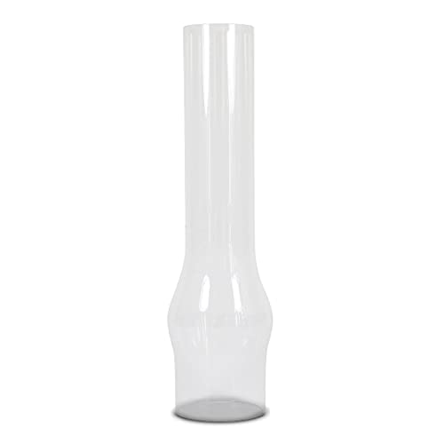 DELITE Glaszylinder Matador 20''' transparent, schlanke Form, Aussendurchmesser unten 63 mm, Höhe 267 mm, für Petroleumlampen und Öllampen von DELITE