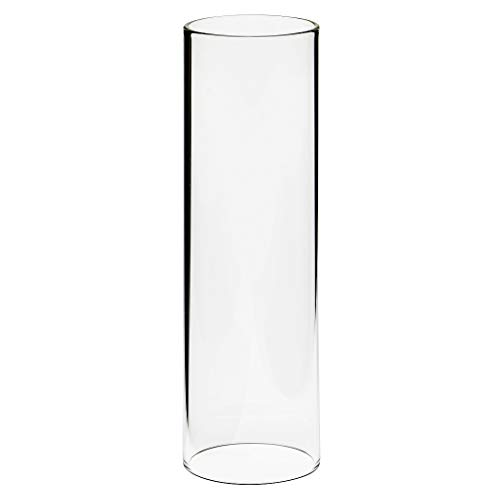 Glaszylinder transparent, hitzebeständig, Höhe 140 mm, Außendurchmesser 41,8 mm, Innendurchmesser 38,5 mm, für Petroleumlampen Passagier, Ship's Lamp und andere Lampen von DELITE