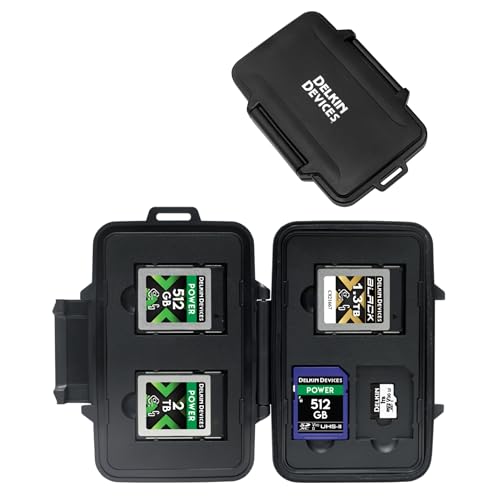 Delkin Devices CFexpress Typ B, SD- und microSD-Speicherkarten-Aufbewahrungstasche, robuste, wetterfeste Hülle Delkin Devices CFexpress Typ B, SD- und microSD-Speicherkarten-Aufbewahrungstasche, robuste, wetterfeste Hülle von Delkin Devices