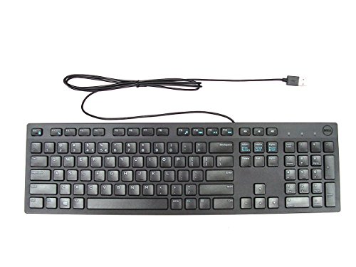 DELL KB216 USB QWERTY US International Schwarz Tastatur - Tastaturen (Standard, Verkabelt, USB, QWERTY, Schwarz) von DELL