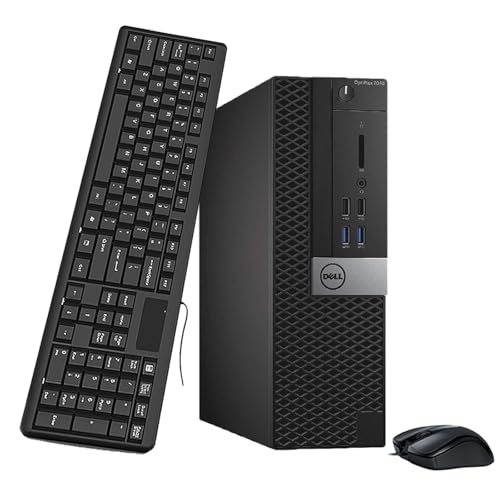 Dell Optiplex 7040 SFF Desktop Computer PC, Intel Core i5-6500, 16GB RAM, 256GB SSD, WiFi, Bluetooth, US Tastatur, Windows 11 Pro (Generalüberholt) von Dell