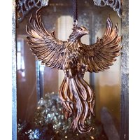 Phoenix Ornament, Kunstharz Skulptur, Handbemalt | Fabelwesen Figur Legendäre Flammender Phönix Fantasy Kunst Ornament Dekor Phoenix Ornament, Kunstharz Skulptur, Handbemalt | Fabelwesen Figur Legendäre Flammender Phönix Fantasy Kunst Ornament Dekor von Dellamorteco