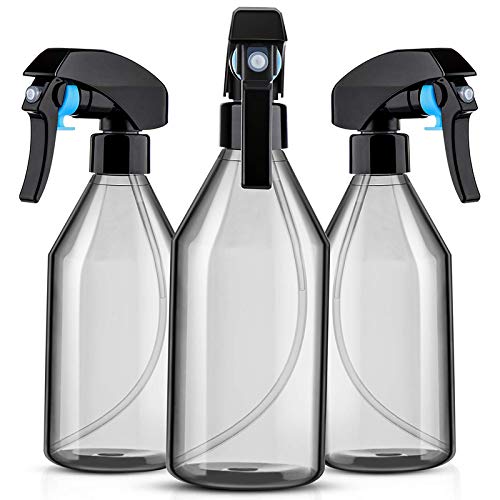 Dellx Plastic Bottles for Cleaning Solutions,10 Reusable Empty Container with Durable Black Trigger Sprayer, 3Pack von Dellx