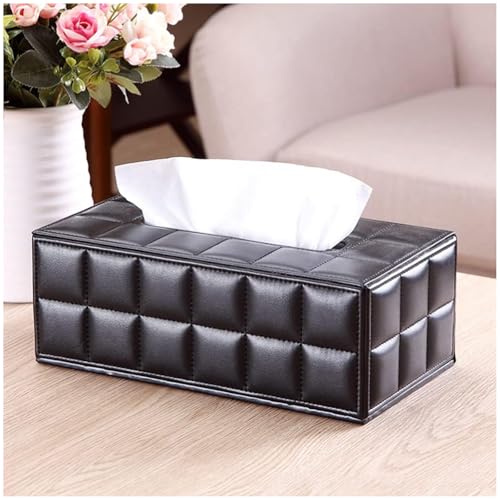 Delmkin Kosmetiktücherbox Hochwertig PU-Leder Tissue Box - 25 * 13.5 * 9.5cm von Delmkin