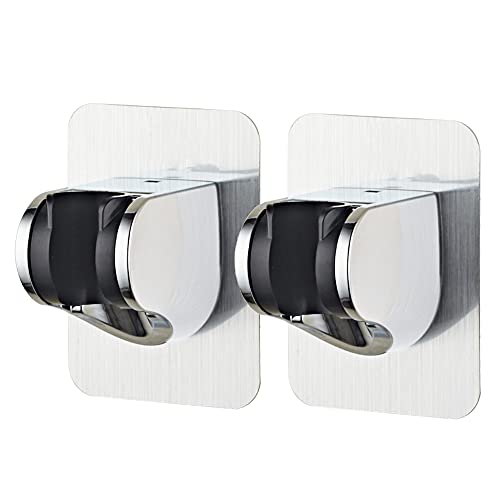 Handbrause Halterung Delmkin 2 Stück Verstellbar Brausehalter Duschhalterung Ohne Bohren, 360° Drehbar für Dusche von Delmkin
