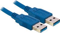 Anschlusskabel USB 3.0 Stecker A an Stecker A, 1m, blau, Delock® von DeLOCK