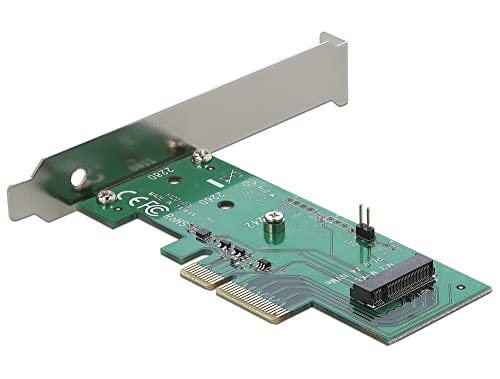 Delock PCI Express x4 Karte > 1 x intern NVMe M.2 Key M 80 mm - Low Profile Form Faktor von DeLOCK