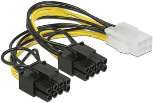DELOCK Stromkabel 6Pin PCIe -> 2 x 8Pin PCIe Bu/St 0.15m von DeLOCK
