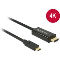 DeLOCK Delock Kabel USB Type-C Stecker HDMI-A Stecker DP-Alt Mode 4K 30 Hz 1 m schwa (85258) von Delock