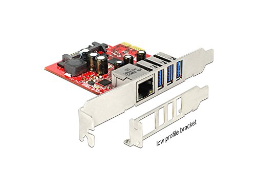 DeLOCK 89382 Netzwerkkarte Ethernet 5000 Mbit/s Interne Netzwerkkarte (intern, kabelgebunden, PCI Express, Ethernet, 5000 Mbit/s, Grau, Rot) von DeLOCK