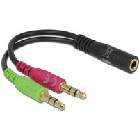 DeLOCK Audioadapter 3,5 mm 4 Pin Klinkenbuchse zu 3,5 mm 3 Pin Klinkenstecker von Delock