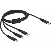 DeLOCK Delock USB Ladekabel 3 in 1 USB Type-C zu Lightning / Micro USB / USB Type-C 1m (87149) von Delock