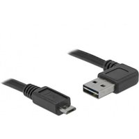 DeLOCK Kabel EASY-USB 2.0 Typ-A Stecker zu USB 2.0 Typ Micro-B Stecker gewinkelt links 2m von Delock