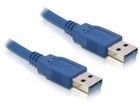 Anschlusskabel USB 3.0 Stecker A an Stecker A, 2m, blau, Delock® von DeLOCK