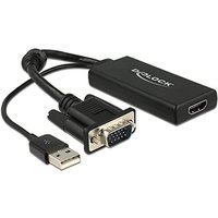 0,25m VGA+USB2.0-A/HDMI 0,25m vga (D-Sub) + usb Schwarz - Delock von Delock