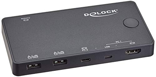 Delock 11477 HDMI / USB-C™ KVM Switch 4K 60 Hz mit USB 2 von DeLOCK