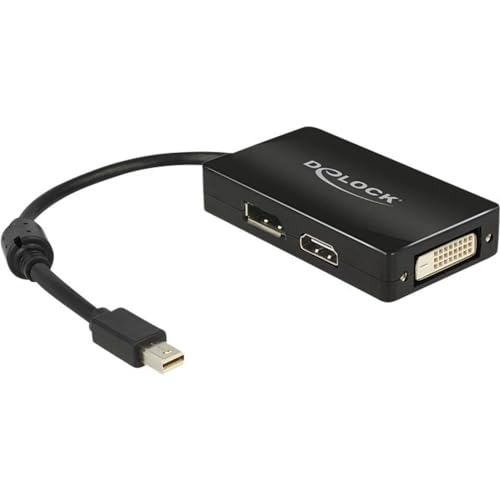 Delock 62623 Adapterkabel mini DisplayPort 1.1 Stecker > 1 x DisplayPort + 1 x HDMI + 1 x DVI 24+1 schwarz von DeLOCK