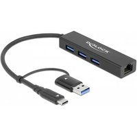 Delock 64149 USB 3.2 Gen 1-Hub (USB 3.0) Schwarz von Delock