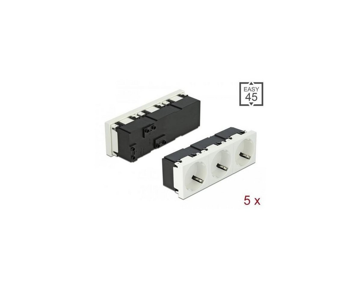 Delock 81323 - Easy 45 Schutzkontakt-Steckdose 3-fach... Steckdosenleiste von Delock