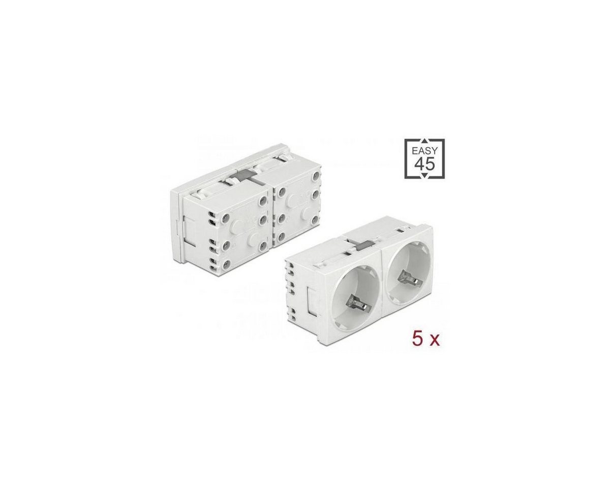 Delock 81325 - Easy 45 Schutzkontakt-Steckdose 45°-Anordnung... Steckdosenleiste von Delock