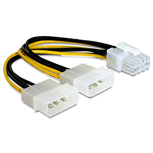 Delock 82397 Kabel PCI Express Stromversorgung 8Pin > 2X 5¼“ für Grafikkarten, von DeLOCK