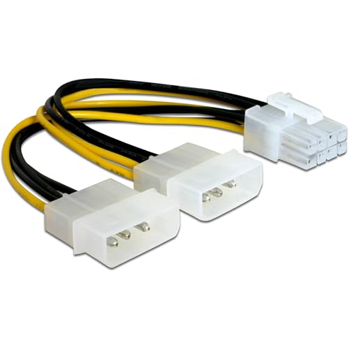 Delock 82397 Kabel PCI Express Stromversorgung 8Pin > 2X 5¼“ für Grafikkarten, von DeLOCK