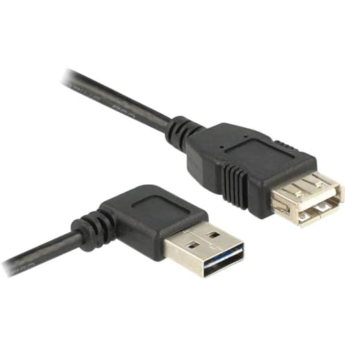 Delock USB-Kabel USB 2.0 USB-A Stecker, USB-A Buchse 1.00m Schwarz beidseitig verwendbarer Stecker, von DeLOCK