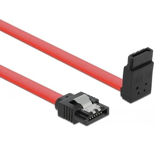 Delock 83974 Kabel, SATA 7-Polig Stecker auf SATA 7-Polig Stecker, 0,50m rot von Delock