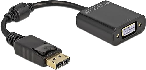 Delock Adapter DisplayPort 1.2 Stecker zu VGA Buchse Passiv schwarz von DeLOCK