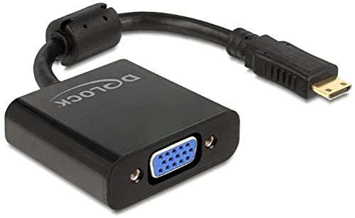 Delock Adapter HDMI Mini-C Stecker auf VGA Buchse, schwarz von DeLOCK