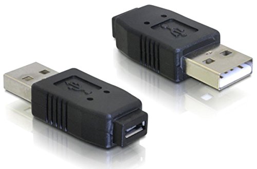 Delock Adapter USB Micro-A+B Buchse zu USB2.0-A Stecker Schwarz von DeLOCK