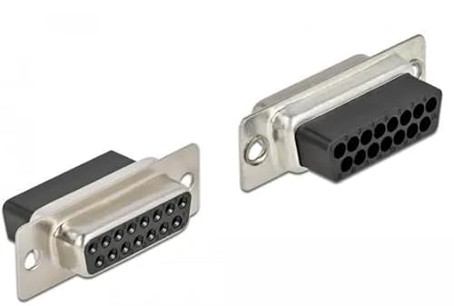 Delock D-Sub 15 Pin Crimp Buchse, Metall, 4 Stück von DeLOCK