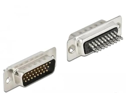 Delock D-Sub HD 26 Pin Stecker Metall, Lötversion, 4 Stück von DeLOCK