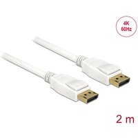 Delock DP1.2-Kabel 2m weiß von Delock