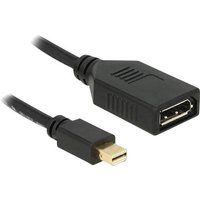 Delock 65554 DisplayPort Adapter [1x Mini-DisplayPort Stecker - 1x DisplayPort Buchse] Schwarz mit F von Delock