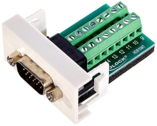 Delock Easy 45 Modul VGA Stecker zu 16 Pin Terminalblock 22,5 x 45 mm von DeLOCK
