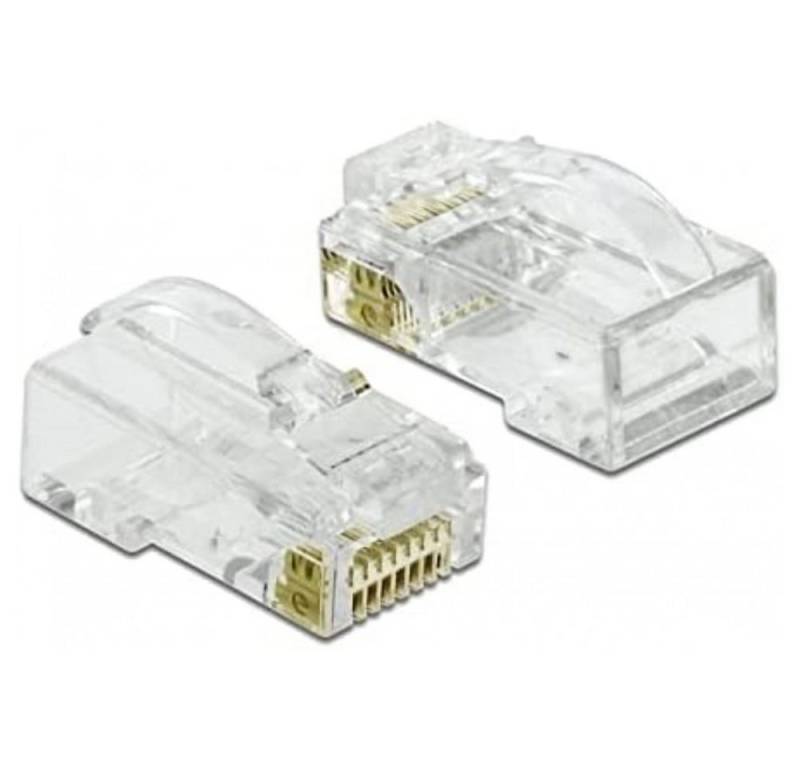 Delock Flachsteckhülse RJ45 - Crimp+Cut+Curve Stecker Cat.6 UTP - 20 Stück - transparent Delock Flachsteckhülse RJ45 - Crimp+Cut+Curve Stecker Cat.6 UTP - 20 Stück - transparent von Delock