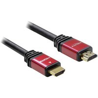Delock HDMI Anschlusskabel HDMI-A Stecker, HDMI-A Stecker 3.00m Rot/Schwarz 57903 vergoldete Steckko von Delock