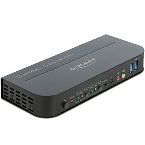 Delock HDMI KVM Switch 4K 60 Hz mit USB 3.0 und Audio von DeLOCK