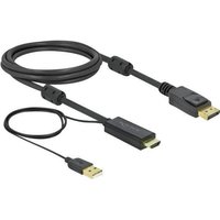 Delock HDMI zu DisplayPort Kabel 4K 30 Hz 2 m von Delock