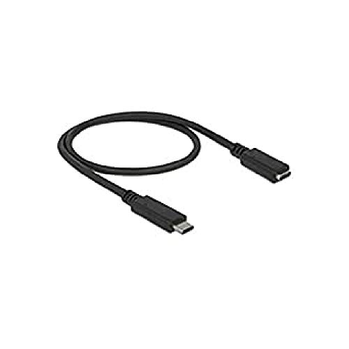 DeLock Kab USB3.1 C> USB Type-C Buchse Verlängerung 0.5 m Schwarz - Kabel - Digital/Daten, 85532 von DeLOCK